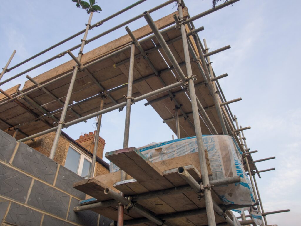 Image of a house being built