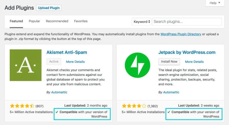 Plugin compatibility